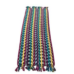 Vintage Guatemalan Rebozo Shawl Silk And Cotton Blend